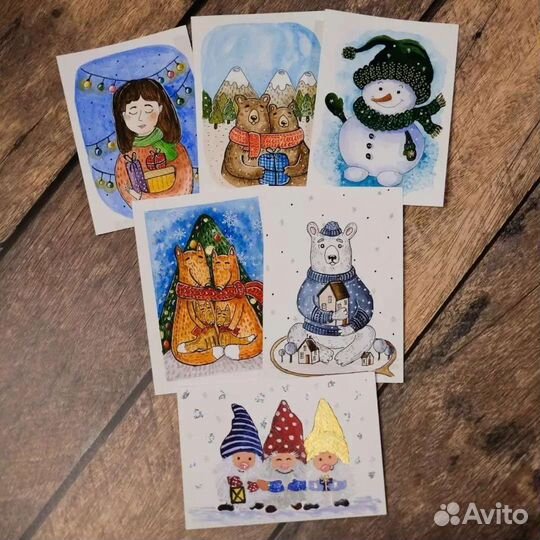 Открытки:ручной рисунок