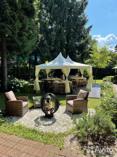 Аренда красивых шатров и банкетной мебели