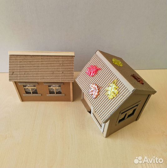 Домик кеф из картона ручная работа