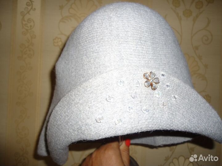 Шапка/шляпка нов,жен,56/58р,нелл,50шерсть,россия