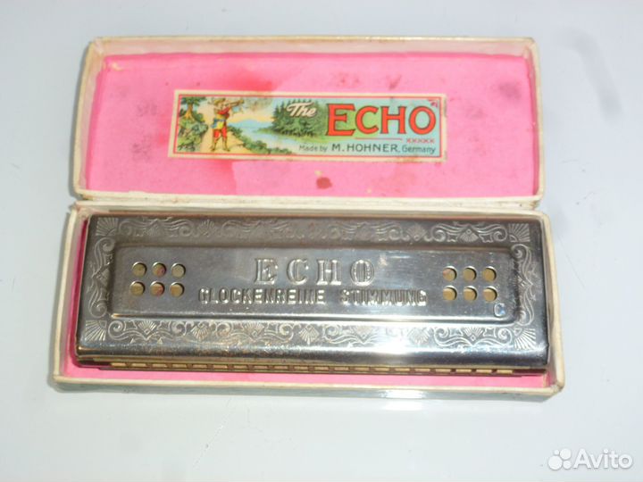 Старинная Немецкая Губная гармошка Hohner echo