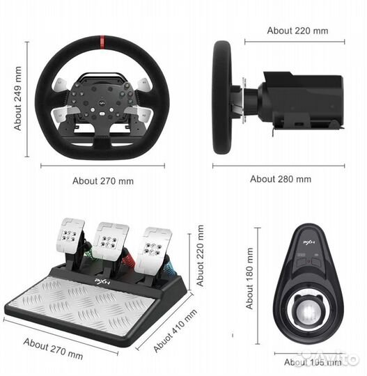 Руль PXN V10 + Игровое Кресло