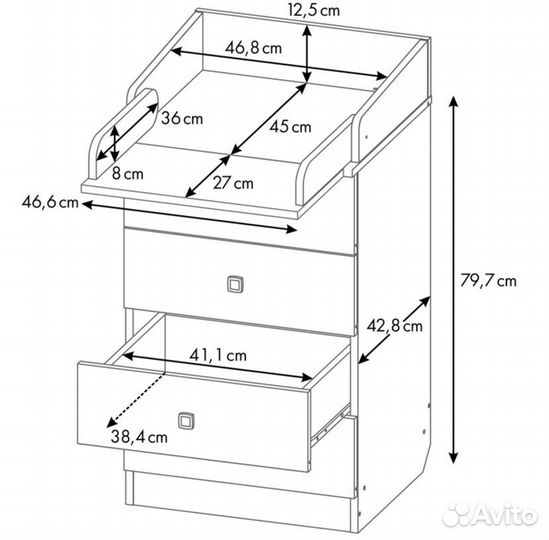 Пеленальный комод