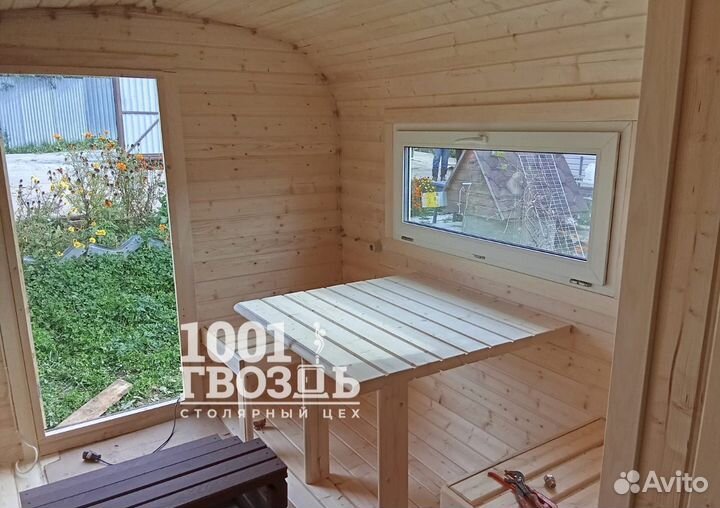 Баня бочка квадро 6 м. заказать