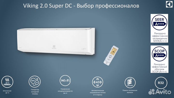 Сплит-система Electrolux Viking,инвертор, - 30С