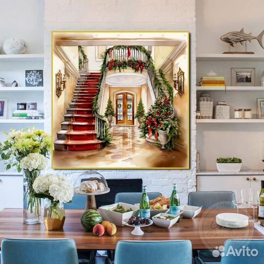 Картины маслом Новогодний декор