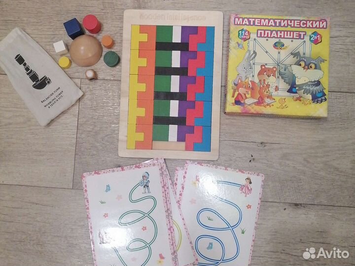 Развивающие игрушки из дерева пакетом для детей