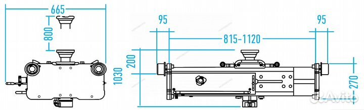 Домкрат пневмогидравлический ямный