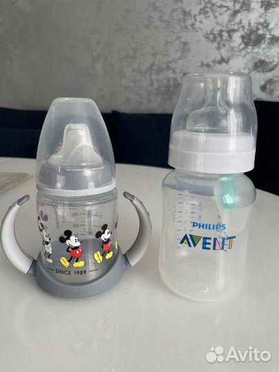 Бутылочки avent и поильник nuk