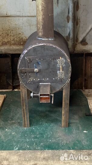 Печь буржуйка для гаража, подовая