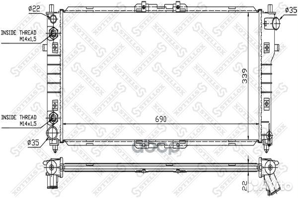 10-25858-SX радиатор системы охлаждения АКПП M