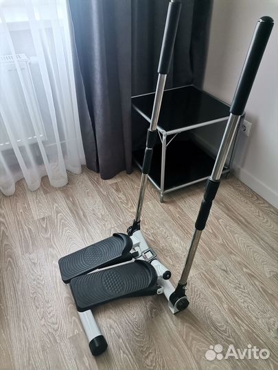 Тренажер мини степпер с поручнями