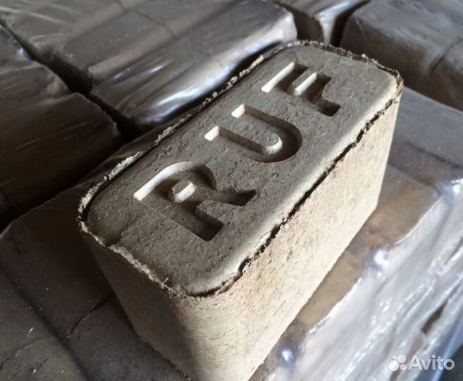 Топливные брикеты береза пыль-щепа руф, поддон