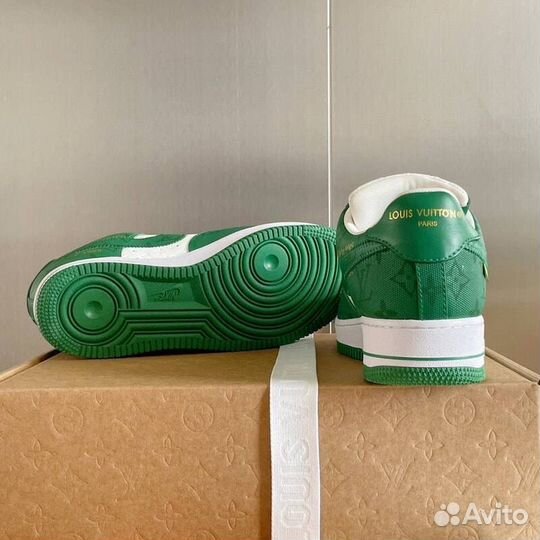 Кроссовки Nike Air Force 1 x Louis Vuitton Green