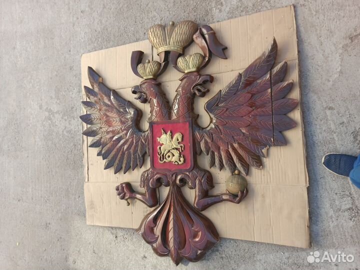 Герб России большой из дерева