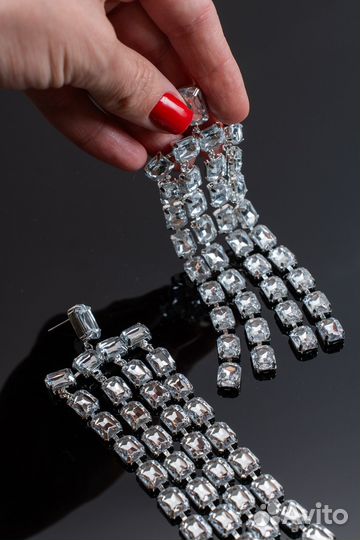 Серьги люстры серьги бижутерия длинные вечерние