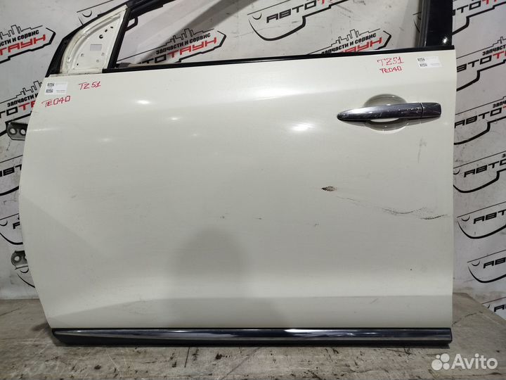 Дверь nissan murano PNZ51 TNZ51 TZ51 передняя левая белый, QX1 TE040