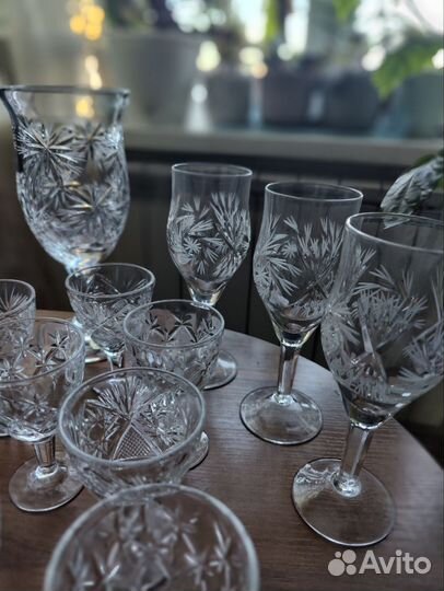 Хрустальные фужеры бокалы рюмки СССР
