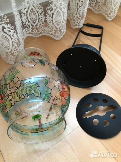 Подсвечник фонарь металлический