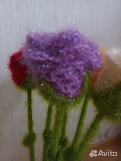 Вязаные розы,месяц назад заказывала мастерице