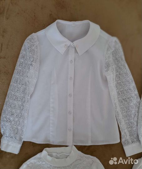 Пакетом белые школьные блузки для девочки 134
