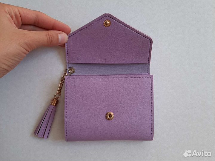 Новый женский кошелёк портмоне лаванда 9х11 см