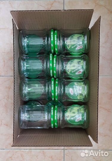 Банки стеклянные 0,45 л с винтовой крышкой