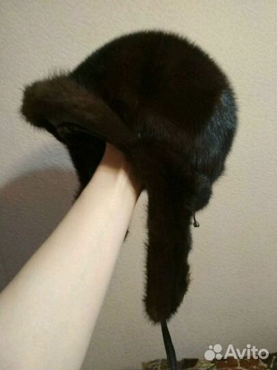 Шапка ушанка норковая женская рр 57