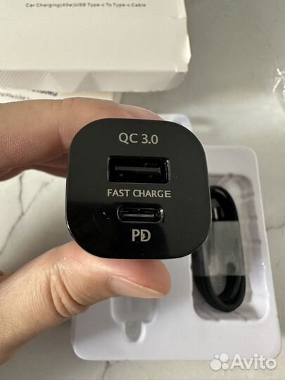 Авто зарядка samsung 45w