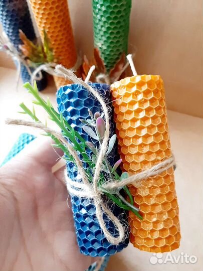 Свечи из вощины с травами