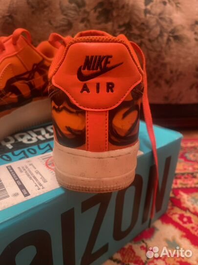 Nike air force 1 low skeleton orange