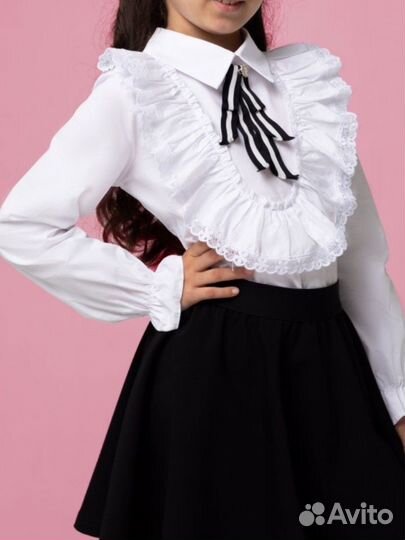 Блузка белая школьная новая