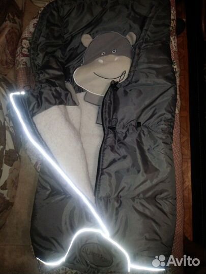 Конверт в коляску зимний на овчине leader kids