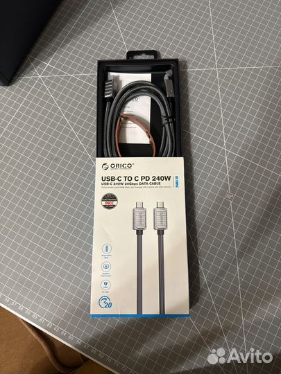 Новый провод USB type c 3.2 gen 2 240w Orico