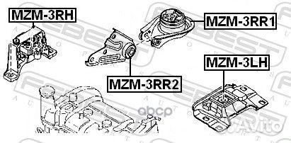 Опора двигателя mazda 3 03-08/5 05-10 лев. MZM-3LH