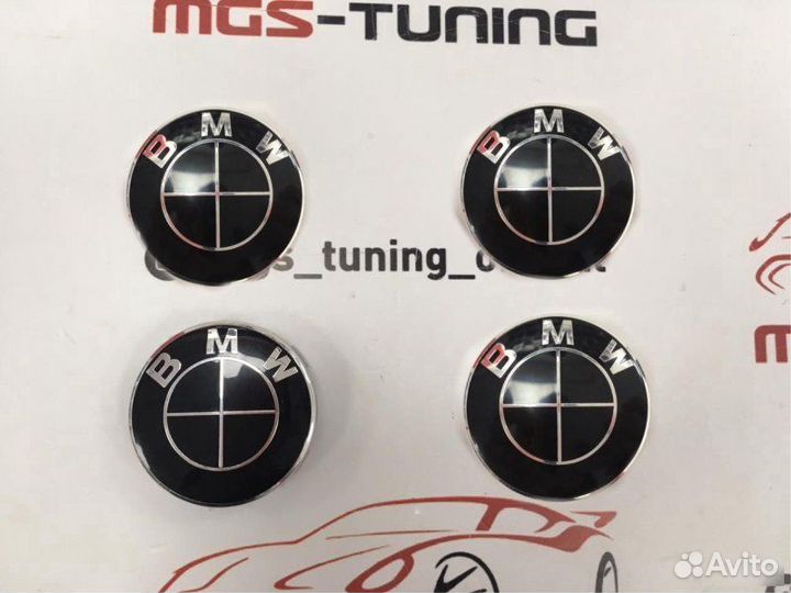 Колпачки на автомобильные диски BMW classic Black