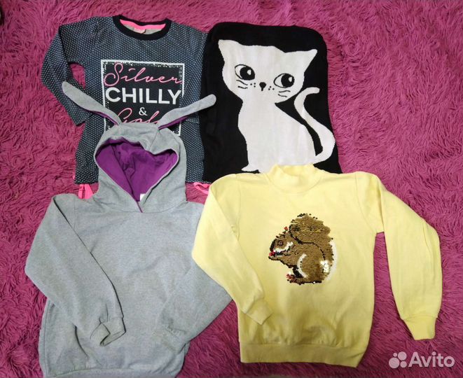 Большой пакет вещей на девочку 104-122