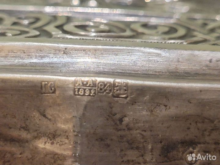 Старинная Икона Гурий Самон и Авив