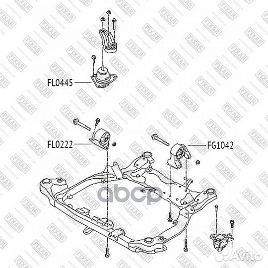 Сайлентблок опоры двигателя FG1042 fixar