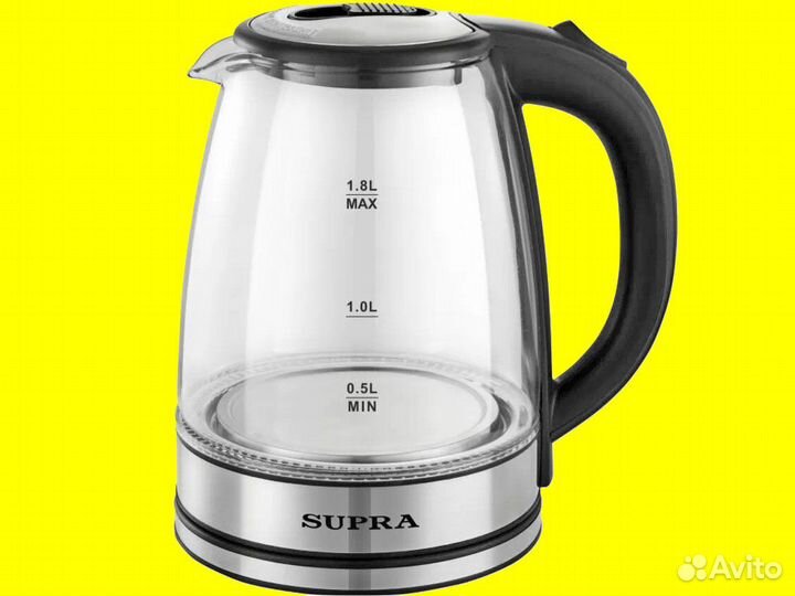 Чайник supra KES-1852G Стеклянный. Гарантия 6 мес