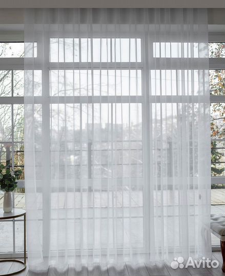 Комплект Шторы + Тюль Зарина Темно-серый и Вуаль