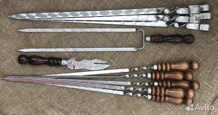 Шампура с деревянной ручкой