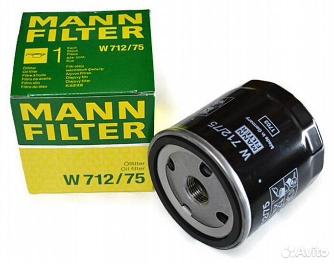 Фильтр масляный Mann Filter W712/75