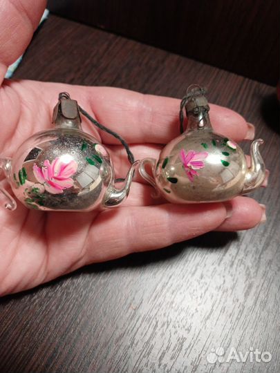 Елочные игрушки СССР чайники