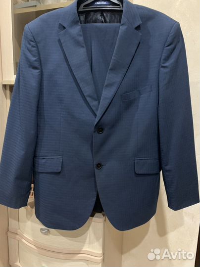 Костюм синий 170 шерсть. В наличии