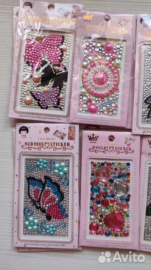 Наклейки из страз, много видов