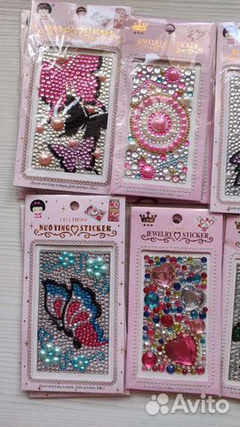 Наклейки из страз, много видов
