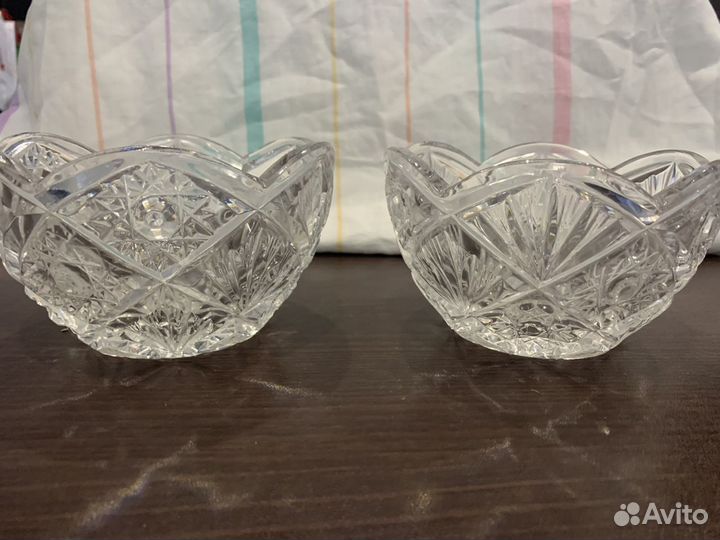 Ваза хрустальная СССР 2шт