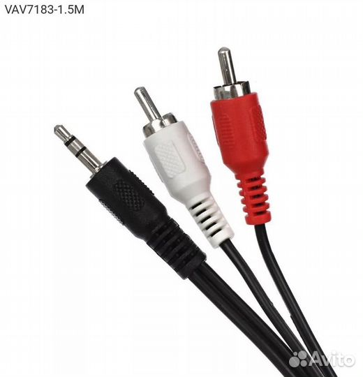 Аудиокабель vcom Jack 3.5 (M) - 2хRCA (M) 1.50м