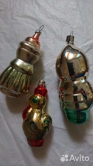Петушок Кот Елочные игрушки СССР